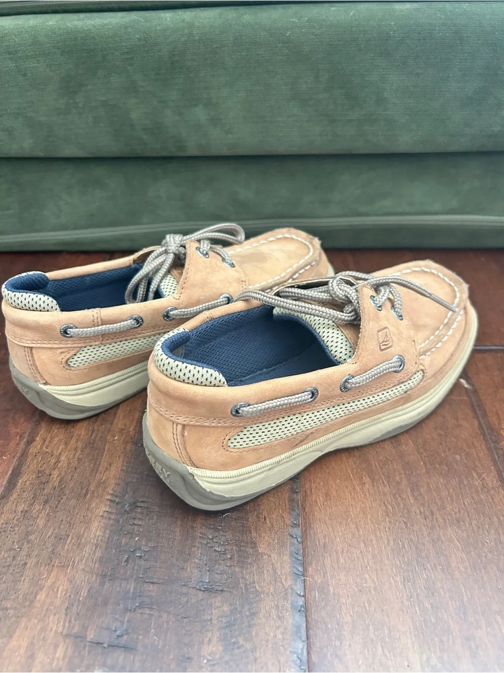 Sperry Tan Suede Boat Shoes for Kids